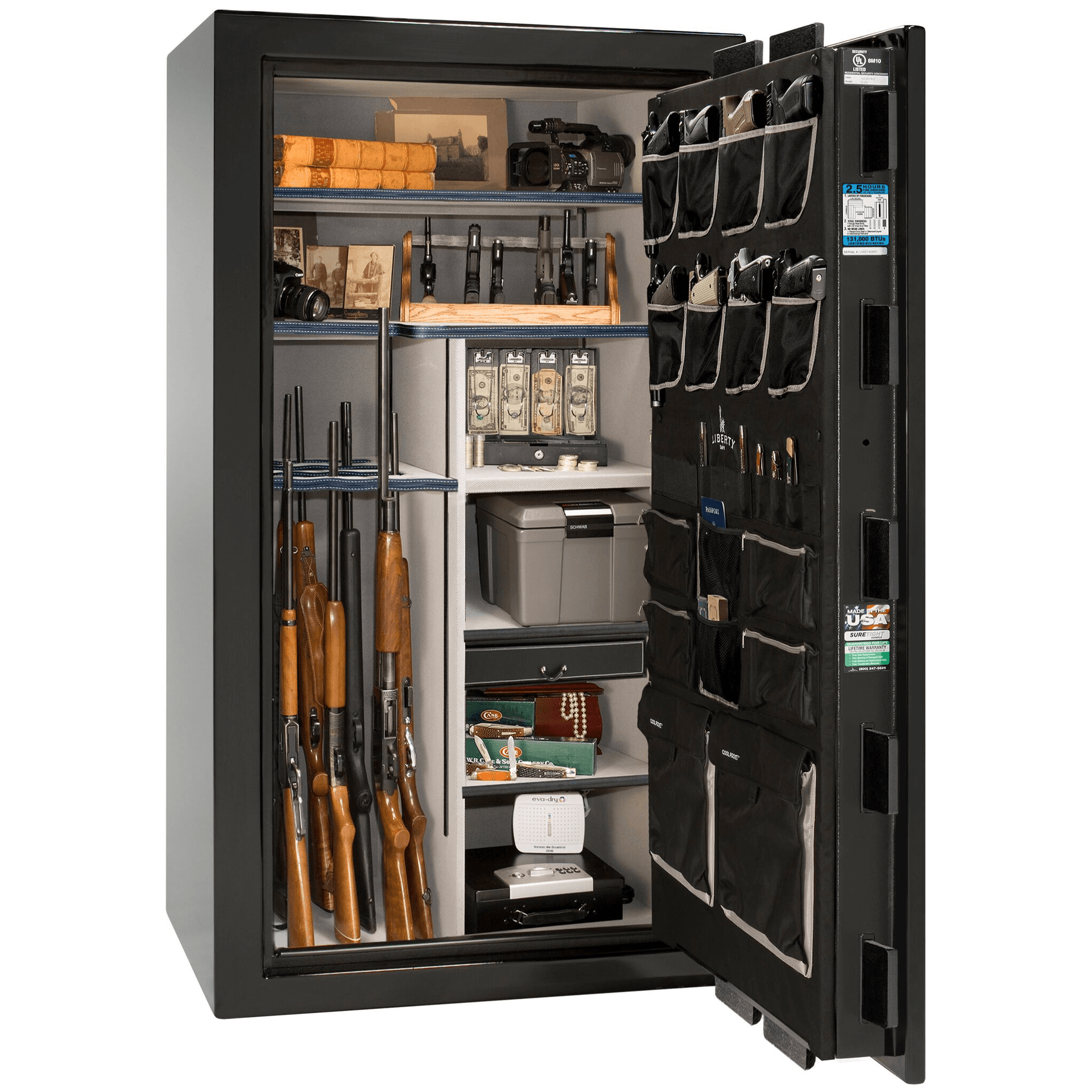 Magnum Series | Level 8 Security | 2.5 Hours Fire Protection | 50 | Dimensions: 72.5"(H) x 42"(W) x 32"(D) | Charcoal 2 Tone | Electronic Lock