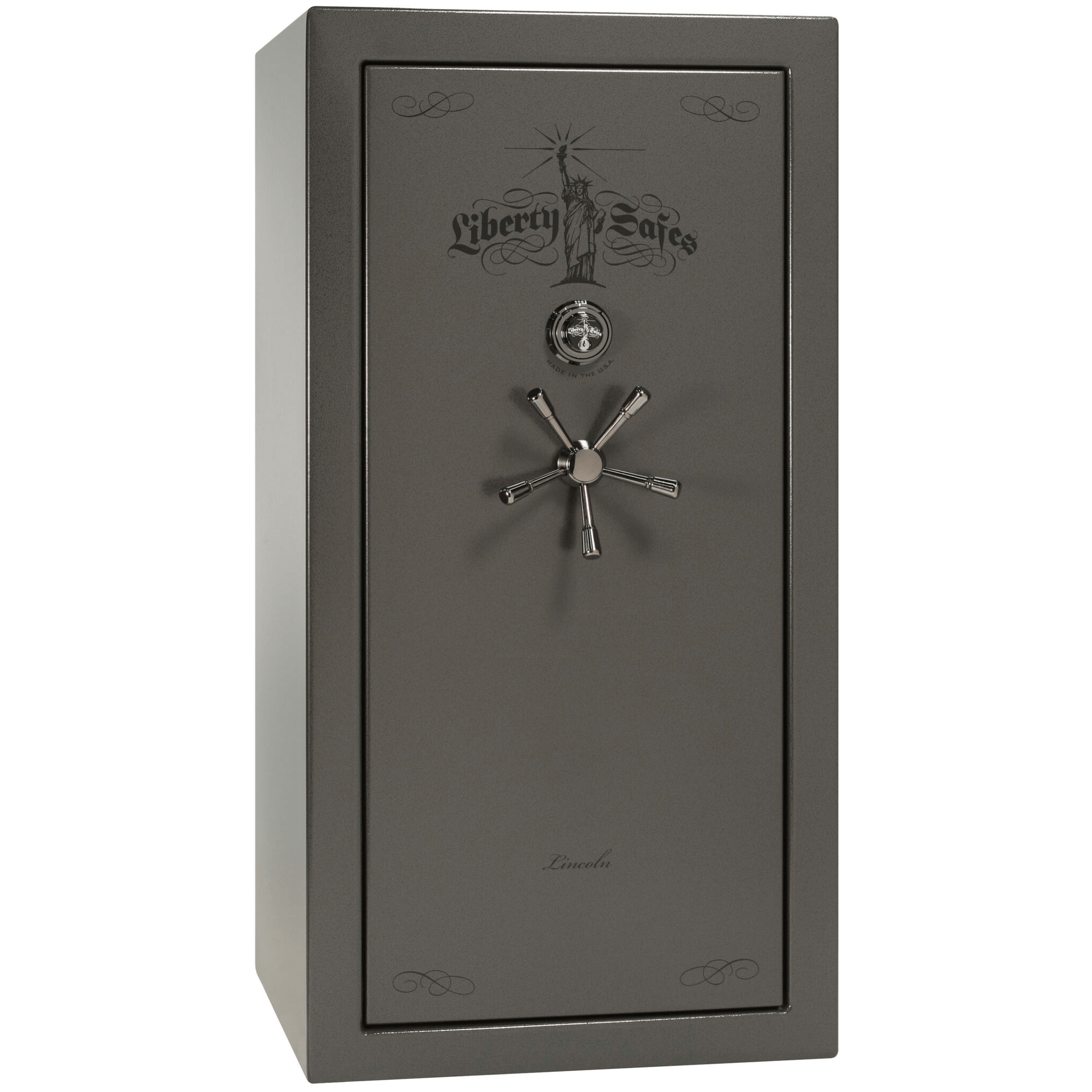 Lincoln Series | Level 5 Security | 110 Minute Fire Protection | 25 | Dimensions: 60.5"(H) x 30"(W) x 28.5"(D) | Black Gloss | Mechanical Lock